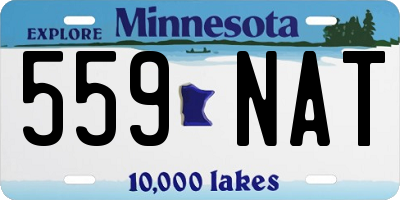 MN license plate 559NAT