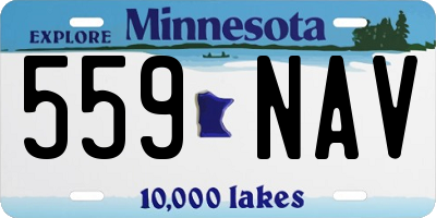 MN license plate 559NAV