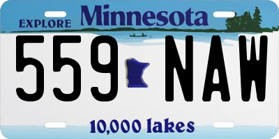 MN license plate 559NAW