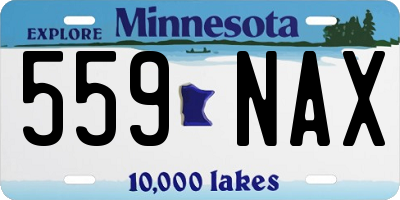 MN license plate 559NAX