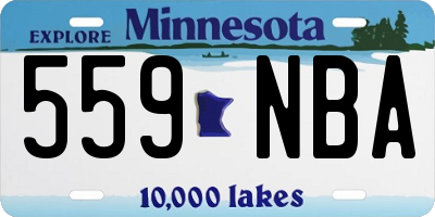 MN license plate 559NBA