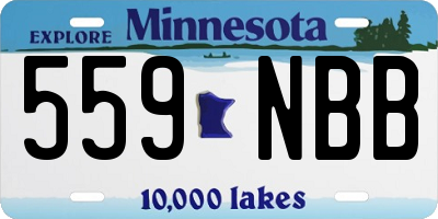 MN license plate 559NBB