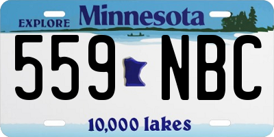 MN license plate 559NBC