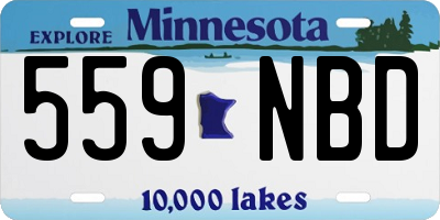 MN license plate 559NBD