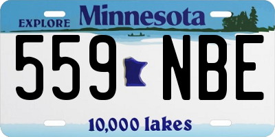 MN license plate 559NBE