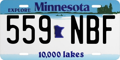 MN license plate 559NBF