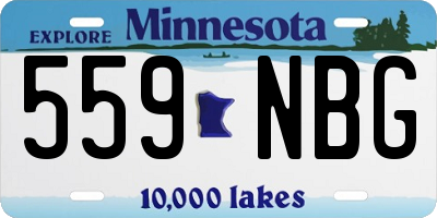 MN license plate 559NBG