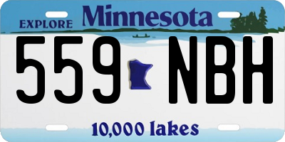 MN license plate 559NBH