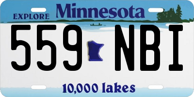 MN license plate 559NBI