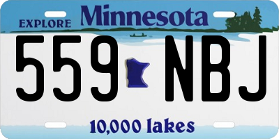 MN license plate 559NBJ