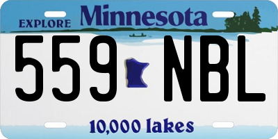 MN license plate 559NBL