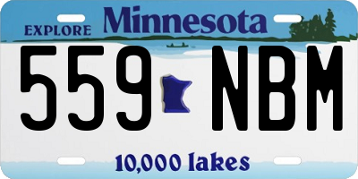 MN license plate 559NBM