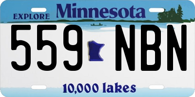 MN license plate 559NBN