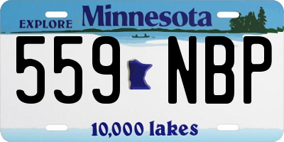 MN license plate 559NBP
