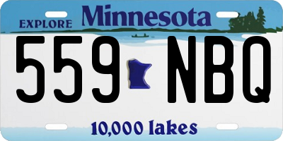 MN license plate 559NBQ