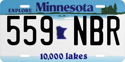 MN license plate 559NBR