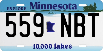 MN license plate 559NBT