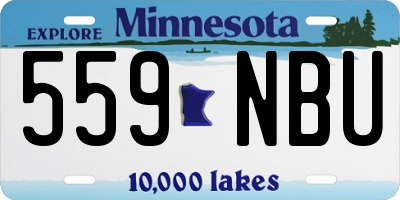 MN license plate 559NBU