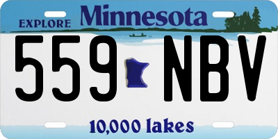 MN license plate 559NBV