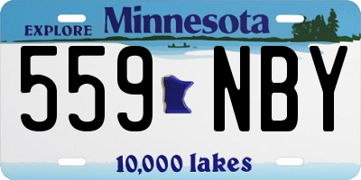 MN license plate 559NBY