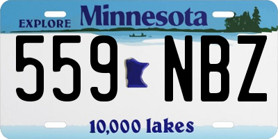 MN license plate 559NBZ