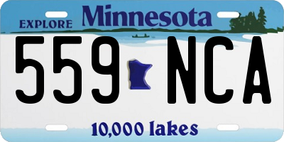 MN license plate 559NCA