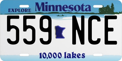 MN license plate 559NCE