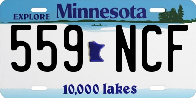 MN license plate 559NCF