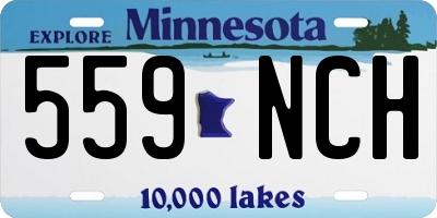 MN license plate 559NCH