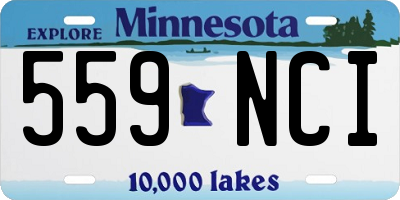 MN license plate 559NCI