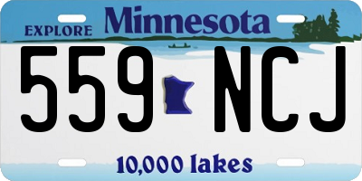 MN license plate 559NCJ