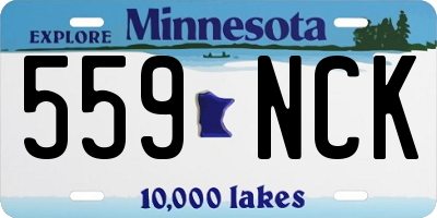 MN license plate 559NCK