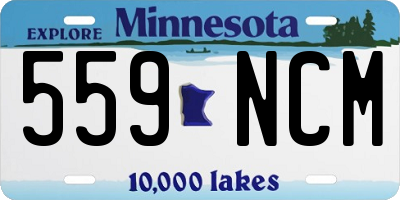 MN license plate 559NCM