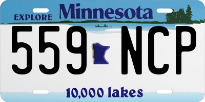 MN license plate 559NCP