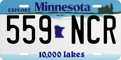MN license plate 559NCR