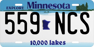 MN license plate 559NCS