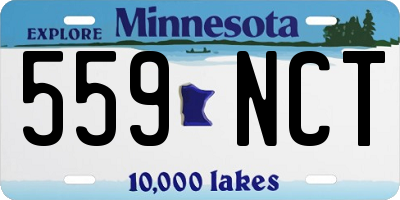 MN license plate 559NCT