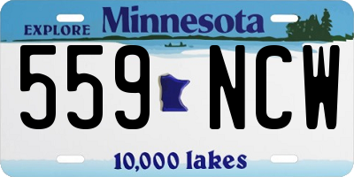MN license plate 559NCW