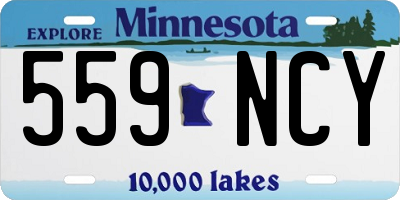 MN license plate 559NCY