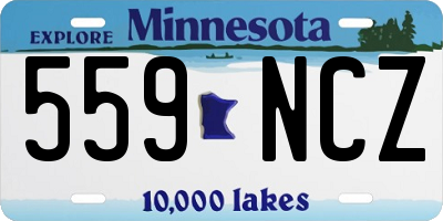 MN license plate 559NCZ