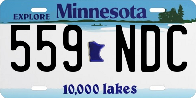 MN license plate 559NDC