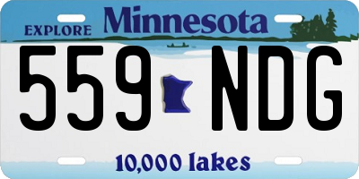 MN license plate 559NDG