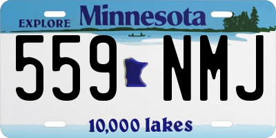 MN license plate 559NMJ