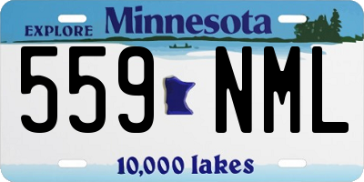 MN license plate 559NML