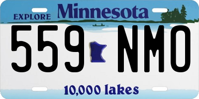 MN license plate 559NMO