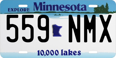 MN license plate 559NMX