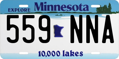MN license plate 559NNA