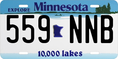 MN license plate 559NNB