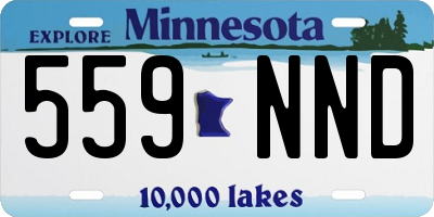 MN license plate 559NND
