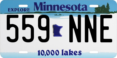 MN license plate 559NNE